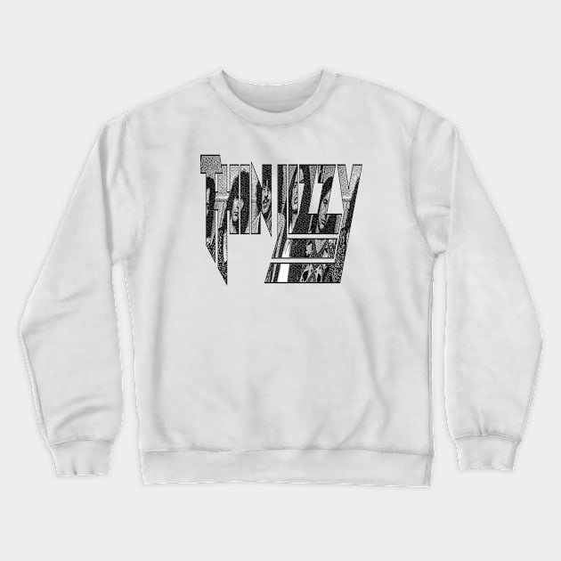 Thin Lizzy Typograph Crewneck Sweatshirt by Twrinkle